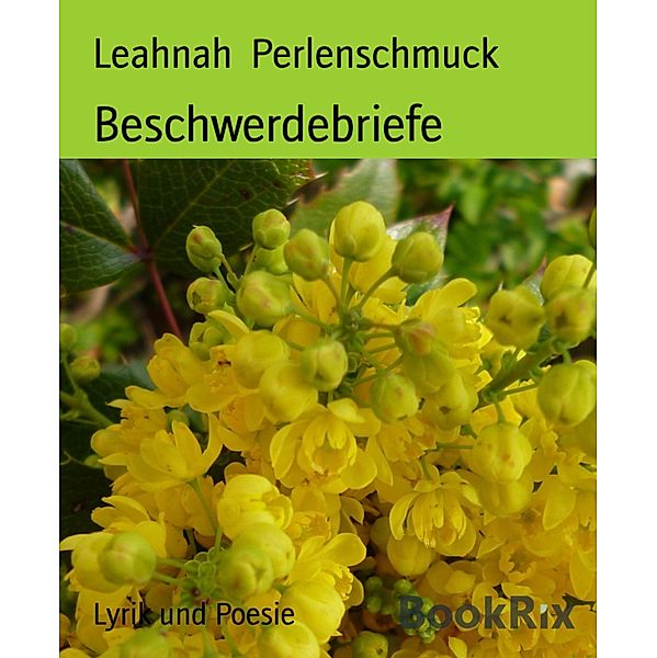 Beschwerdebriefe, Leahnah Perlenschmuck