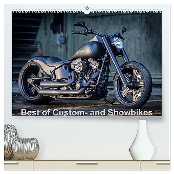 Best of Custom- and Showbikes Kalender (hochwertiger Premium Wandkalender 2024 DIN A2 quer), Kunstdruck in Hochglanz, Volker Wolf