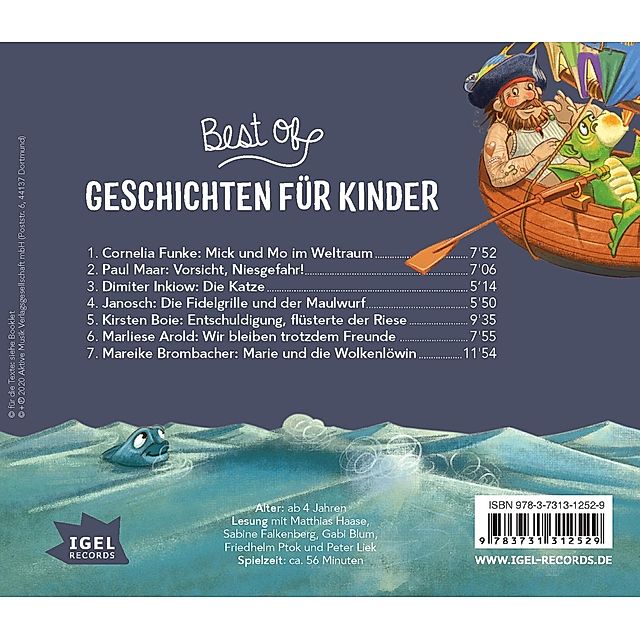 Best of Geschichten für Kinder, 1 Audio-CD Hörbuch - Weltbild.de