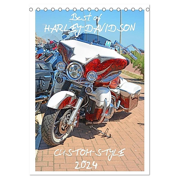 Best of Harley-Davidson Custom-Style 2024 (Tischkalender 2024 DIN A5 hoch), CALVENDO Monatskalender, Volker Wolf