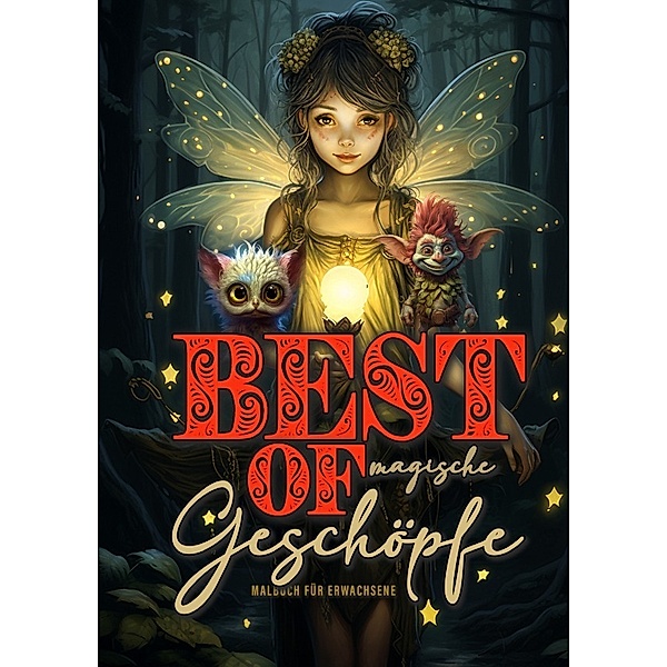 Best of magische Geschöpfe Malbuch für Erwachsene, Monsoon Publishing, Musterstück Grafik
