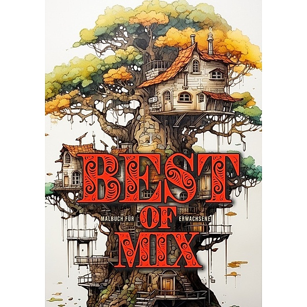 Best of Mix Malbuch für Erwachsene, Monsoon Publishing, Musterstück Grafik