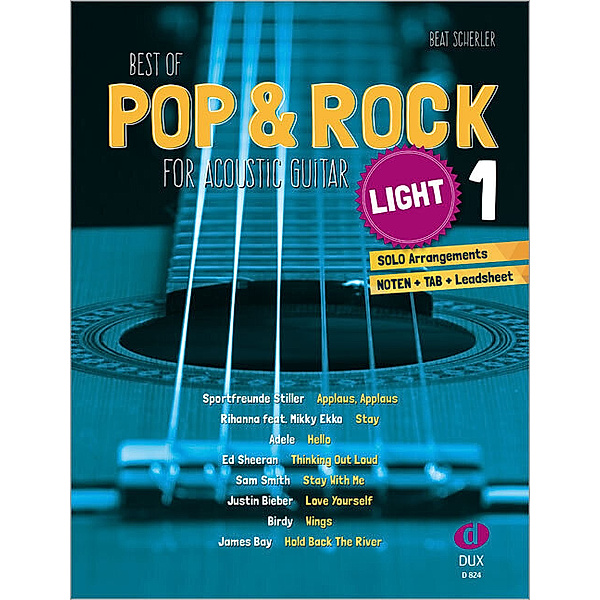 Best of Pop & Rock for Acoustic Guitar light 1.Vol.1