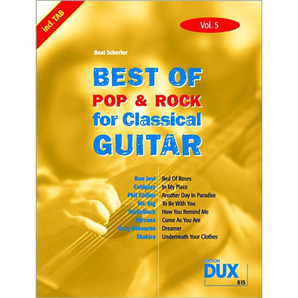 Best of Pop & Rock for Classical Guitar.Vol.5