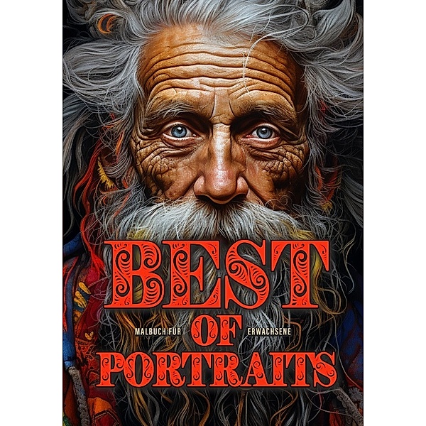 Best of Portraits Malbuch für Erwachsene, Monsoon Publishing, Musterstück Grafik