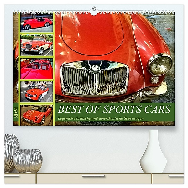 Best of Sports Cars - Legendäre britische und amerikanische Sportwagen (hochwertiger Premium Wandkalender 2024 DIN A2 quer), Kunstdruck in Hochglanz, Henning von Löwis of Menar