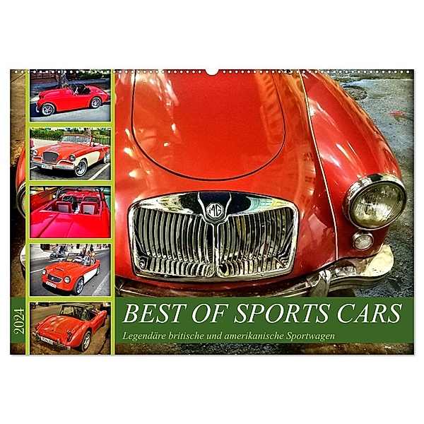 Best of Sports Cars - Legendäre britische und amerikanische Sportwagen (Wandkalender 2024 DIN A2 quer), CALVENDO Monatskalender, Henning von Löwis of Menar