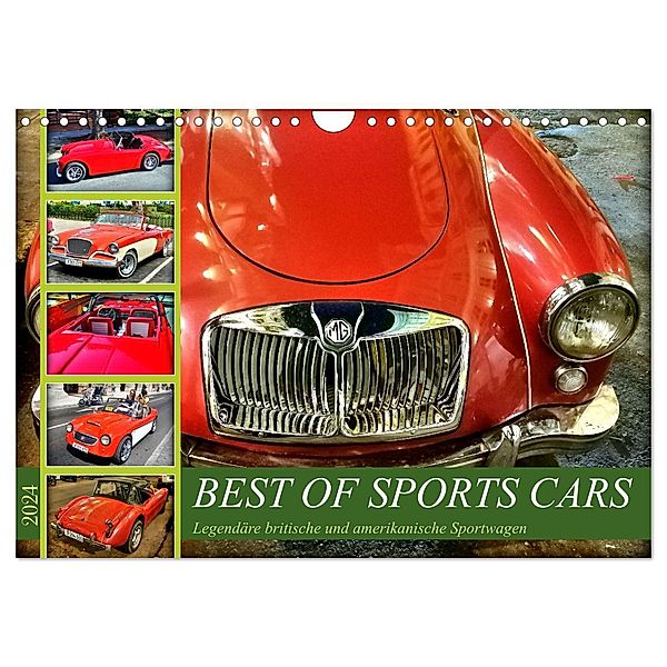 Best of Sports Cars - Legendäre britische und amerikanische Sportwagen (Wandkalender 2024 DIN A4 quer), CALVENDO Monatskalender, Henning von Löwis of Menar