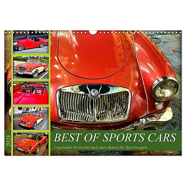 Best of Sports Cars - Legendäre britische und amerikanische Sportwagen (Wandkalender 2024 DIN A3 quer), CALVENDO Monatskalender, Henning von Löwis of Menar