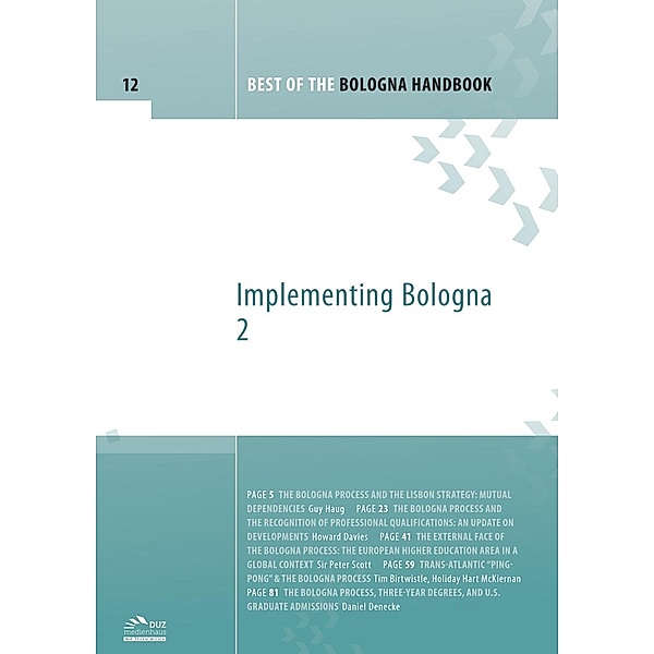 Best of the Bologna Handbook - Volume 12 / DUZ Verlags- und Medienhaus GmbH, Guy Haug, Howard Davies, Peter Scott, Tim Birtwistle, Holiday Hart McKiernan, Daniel Denecke