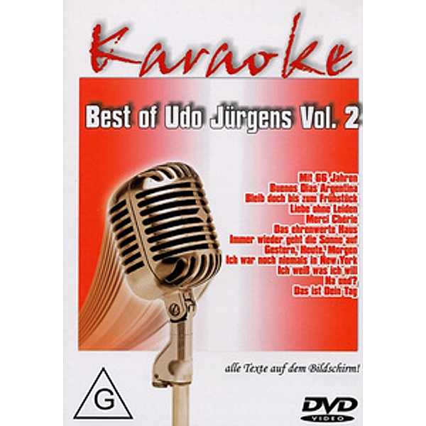 Best Of Udo Jürgens 2 (DVD Audio), Karaoke