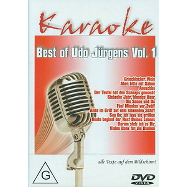 Best Of Udo Jürgens Vol.1-Kara, Karaoke, Various