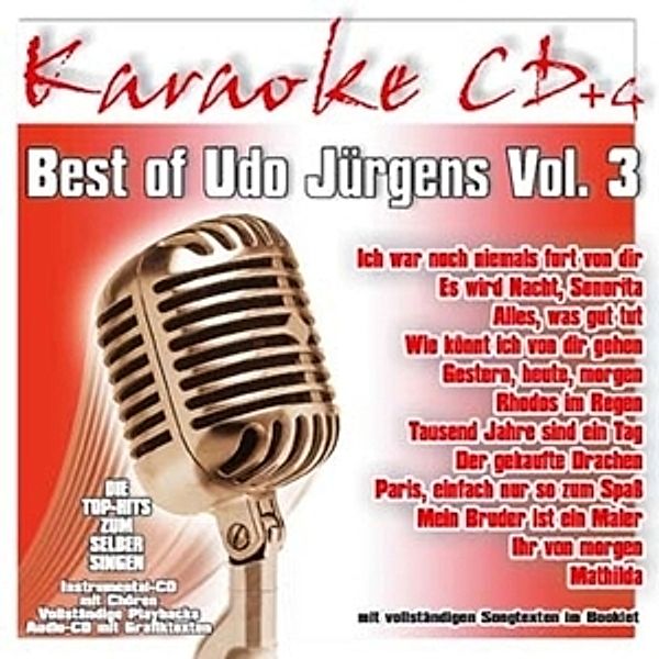 Best Of Udo Jürgens Vol.3-Kara, Karaoke, Udo Jürgens