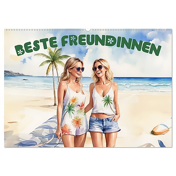 Beste Freundinnen (Wandkalender 2025 DIN A2 quer), CALVENDO Monatskalender, Calvendo, ShirtScene