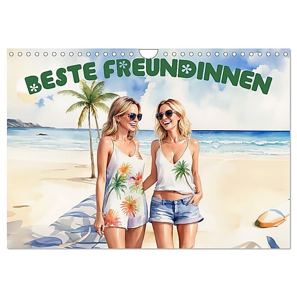 Beste Freundinnen (Wandkalender 2025 DIN A4 quer), CALVENDO Monatskalender, Calvendo, ShirtScene