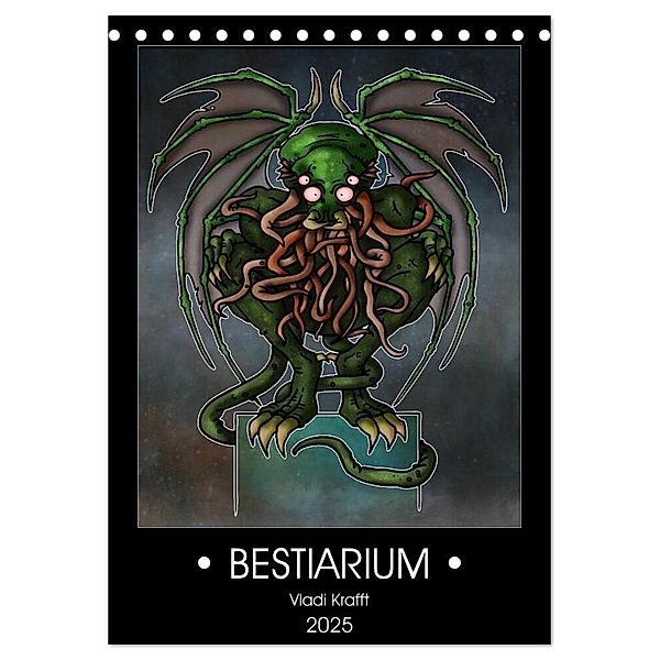 Bestiarium Vladi Krafft (Tischkalender 2025 DIN A5 hoch), CALVENDO Monatskalender, Calvendo, Vladi Krafft
