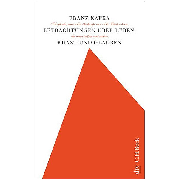 Betrachtungen über Leben, Kunst und Glauben, Franz Kafka