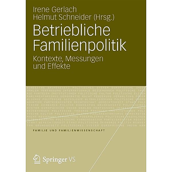 Betriebliche Familienpolitik / Familie und Familienwissenschaft