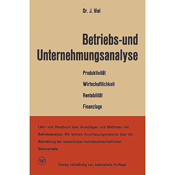 Betriebs- und Unternehmungsanalyse, rer. pol. Jakob Viel