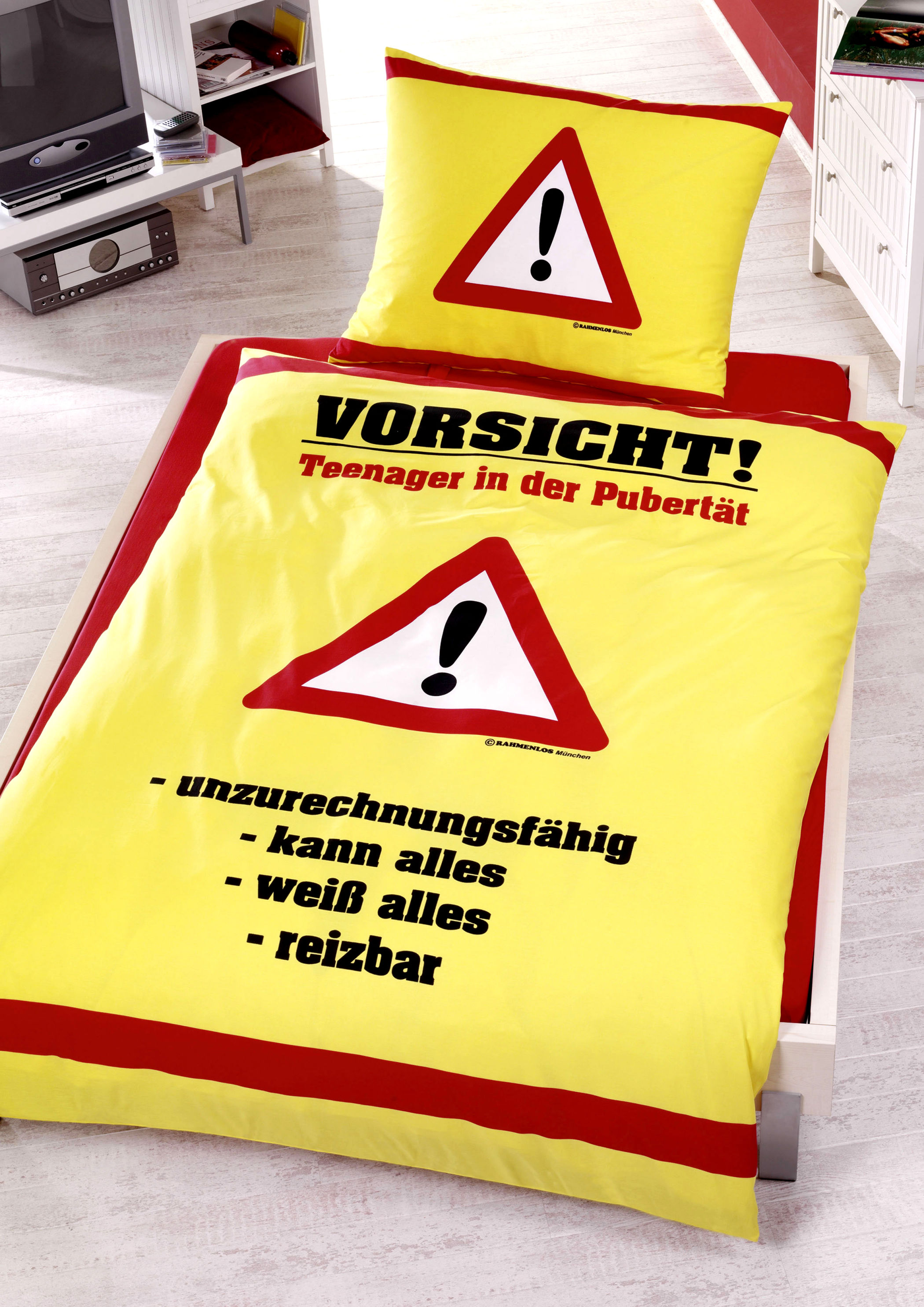 Bettwäsche Rahmenlos Vorsicht Teenager Größe: 135 x 200 cm | Weltbild.de