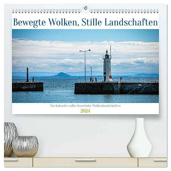 Bewegte Wolken, Stille Landschaften (hochwertiger Premium Wandkalender 2024 DIN A2 quer), Kunstdruck in Hochglanz, Calvendo, BERWICK Fotografie