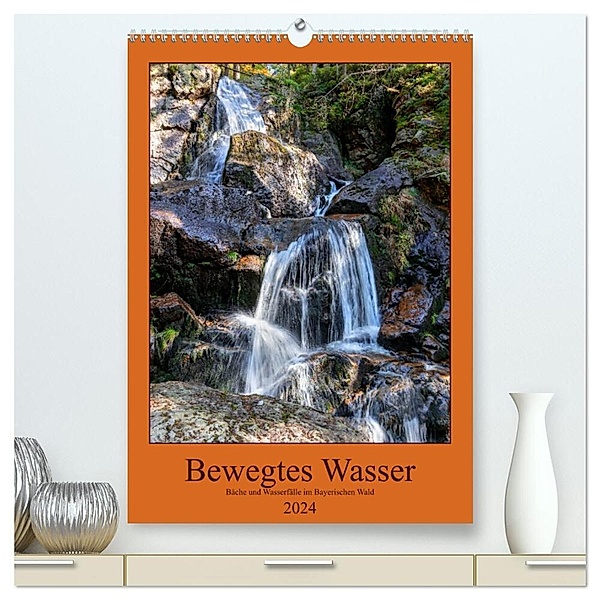 Bewegtes Wasser (hochwertiger Premium Wandkalender 2024 DIN A2 hoch), Kunstdruck in Hochglanz, Werner Baisch