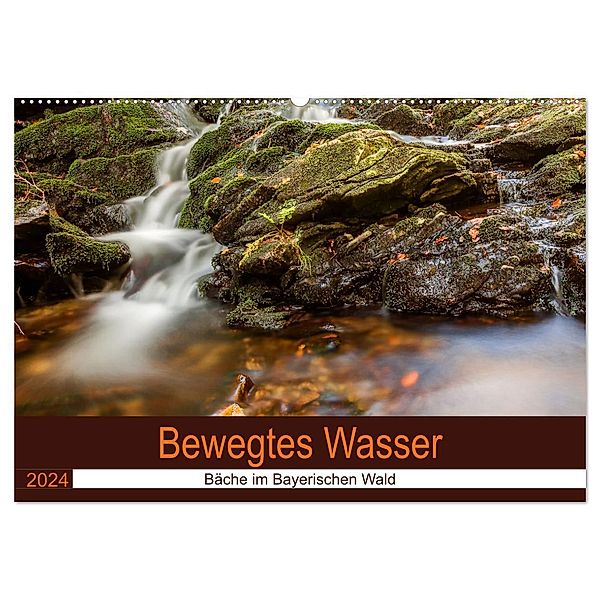 Bewegtes Wasser (Wandkalender 2024 DIN A2 quer), CALVENDO Monatskalender, Werner Baisch