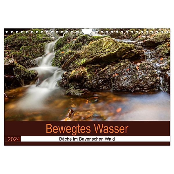 Bewegtes Wasser (Wandkalender 2024 DIN A4 quer), CALVENDO Monatskalender, Werner Baisch