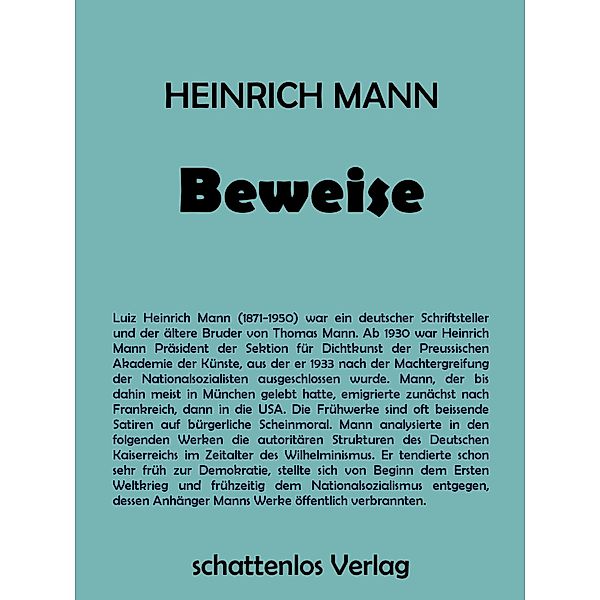 Beweise, Heinrich Mann