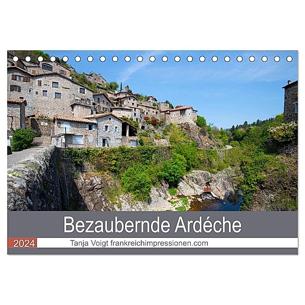 Bezaubernde Ardèche (Tischkalender 2024 DIN A5 quer), CALVENDO Monatskalender, Tanja Voigt
