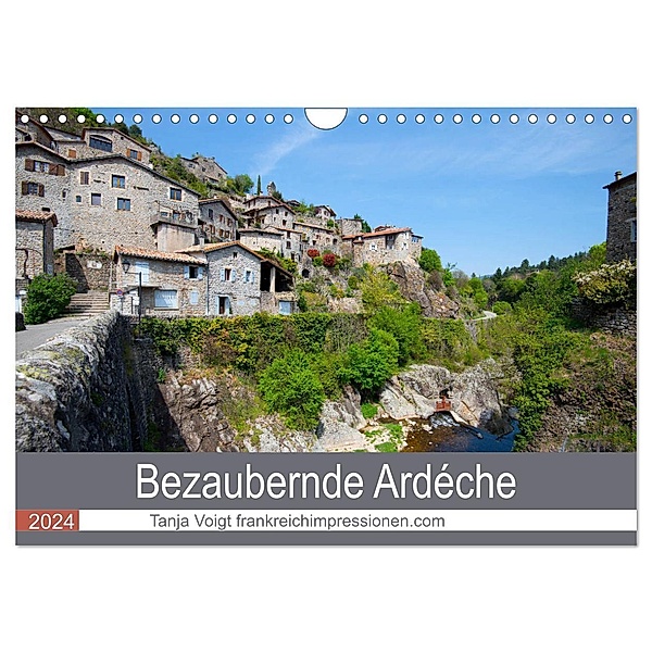 Bezaubernde Ardèche (Wandkalender 2024 DIN A4 quer), CALVENDO Monatskalender, Tanja Voigt