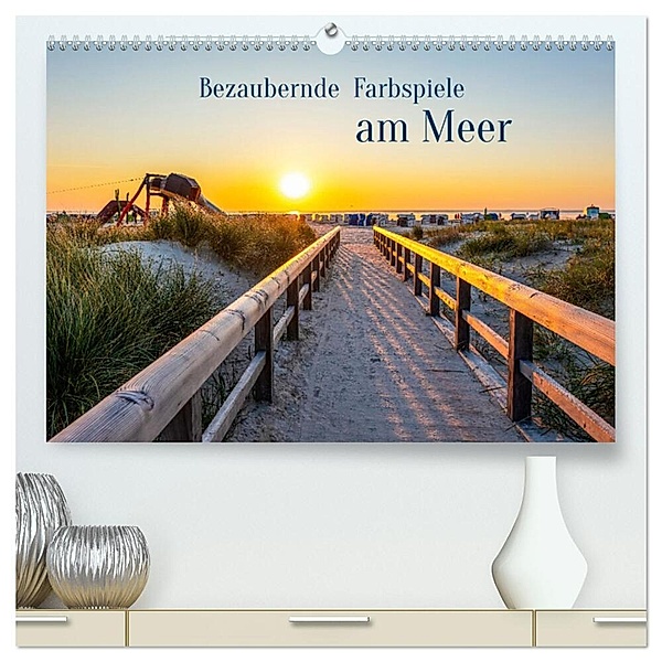 Bezaubernde Farbspiele am Meer (hochwertiger Premium Wandkalender 2025 DIN A2 quer), Kunstdruck in Hochglanz, Calvendo, Andrea Dreegmeyer