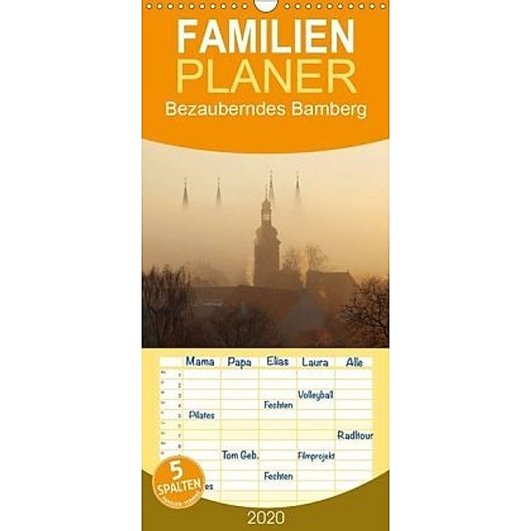 Bezauberndes Bamberg - Familienplaner hoch (Wandkalender 2020 , 21 cm x 45 cm, hoch), Wiltrud Doerk