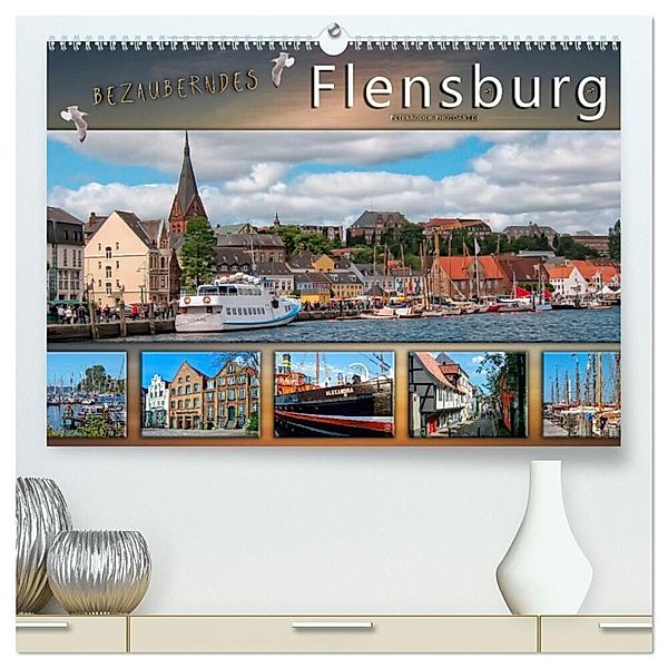 Bezauberndes Flensburg (hochwertiger Premium Wandkalender 2025 DIN A2 quer), Kunstdruck in Hochglanz, Calvendo, Peter Roder