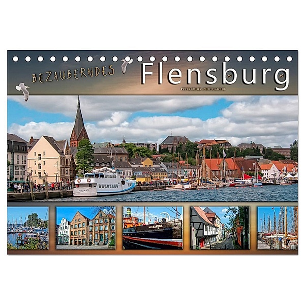 Bezauberndes Flensburg (Tischkalender 2024 DIN A5 quer), CALVENDO Monatskalender, Peter Roder