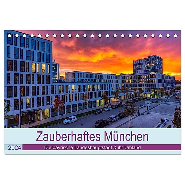 Bezauberndes München - Die bayrische Landeshauptstadt und ihr Umland. (Tischkalender 2024 DIN A5 quer), CALVENDO Monatskalender, Stephan Kelle