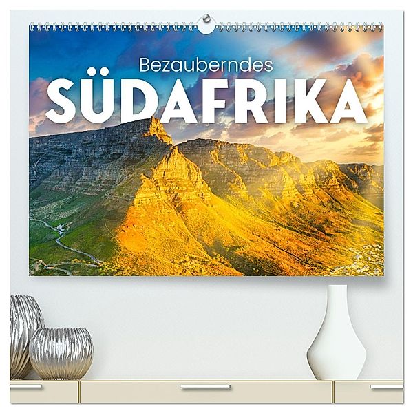 Bezauberndes Südafrika (hochwertiger Premium Wandkalender 2025 DIN A2 quer), Kunstdruck in Hochglanz, Calvendo, Happy Monkey