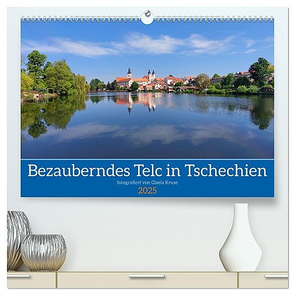 Bezauberndes Telc in Tschechien (hochwertiger Premium Wandkalender 2025 DIN A2 quer), Kunstdruck in Hochglanz, Calvendo, Gisela Kruse