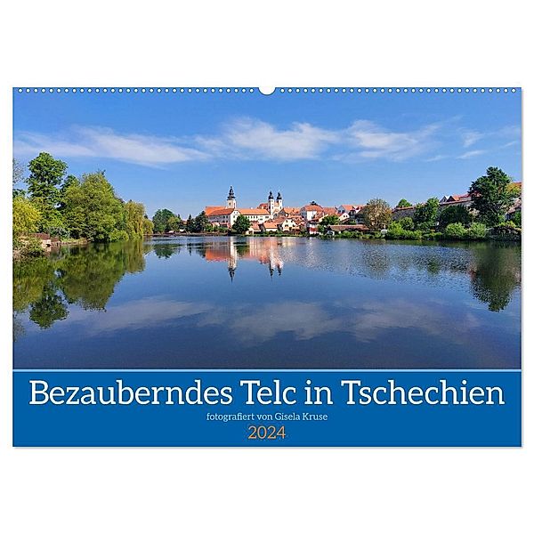 Bezauberndes Telc in Tschechien (Wandkalender 2024 DIN A2 quer), CALVENDO Monatskalender, Gisela Kruse