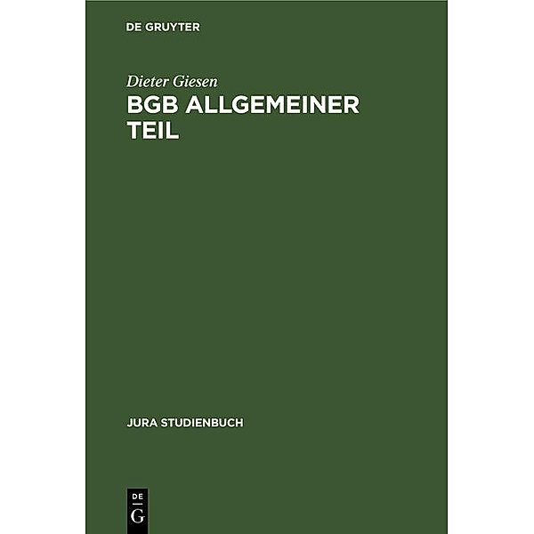 BGB Allgemeiner Teil, Dieter Giesen