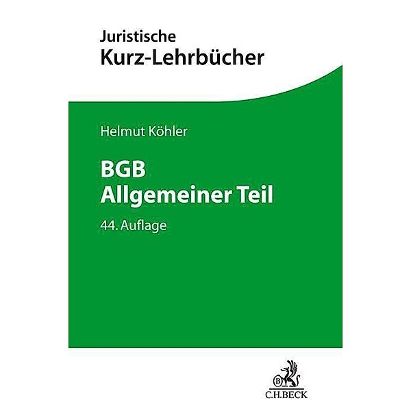 BGB Allgemeiner Teil, Helmut Köhler, Heinrich Lange