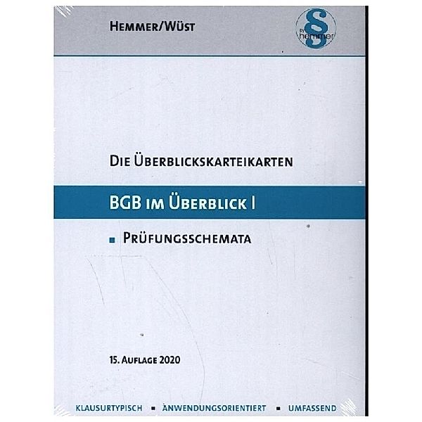 BGB im Überblick, Karteikarten.Tl.1, Karl-Edmund Hemmer, Achim Wüst