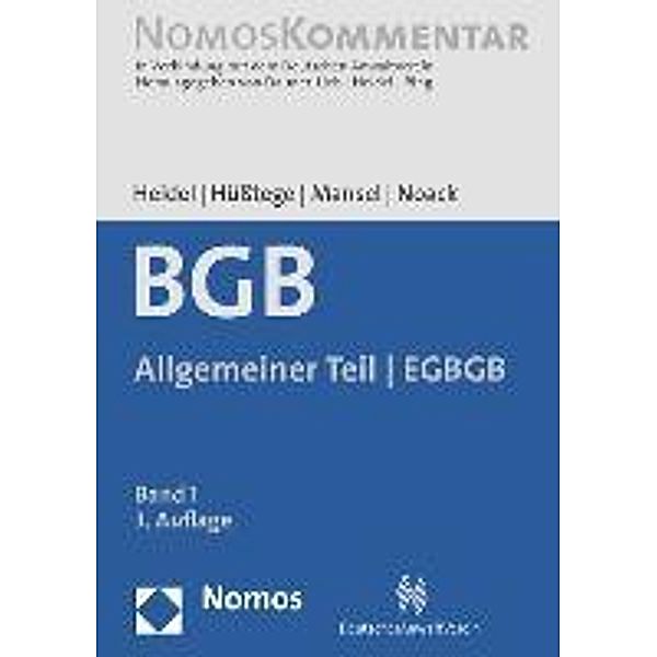 BGB, Kommentar: Bd.1 Allgemeiner Teil, EGBGB