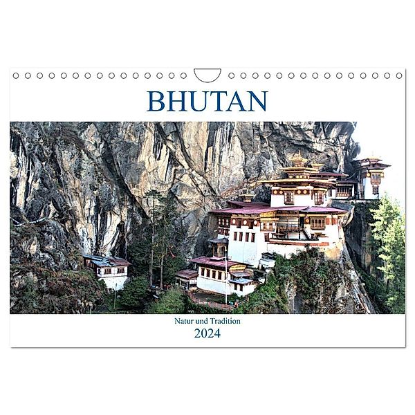 Bhutan - Natur und Tradition (Wandkalender 2024 DIN A4 quer), CALVENDO Monatskalender, Wolfgang A. Langenkamp