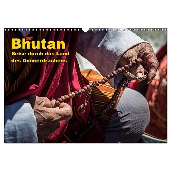 Bhutan - Reise durch das Land des Donnerdrachens (Wandkalender 2024 DIN A3 quer), CALVENDO Monatskalender, Thomas Krebs