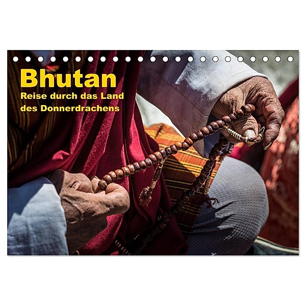 Bhutan - Reise durch das Land des Donnerdrachens (Tischkalender 2024 DIN A5 quer), CALVENDO Monatskalender, Thomas Krebs