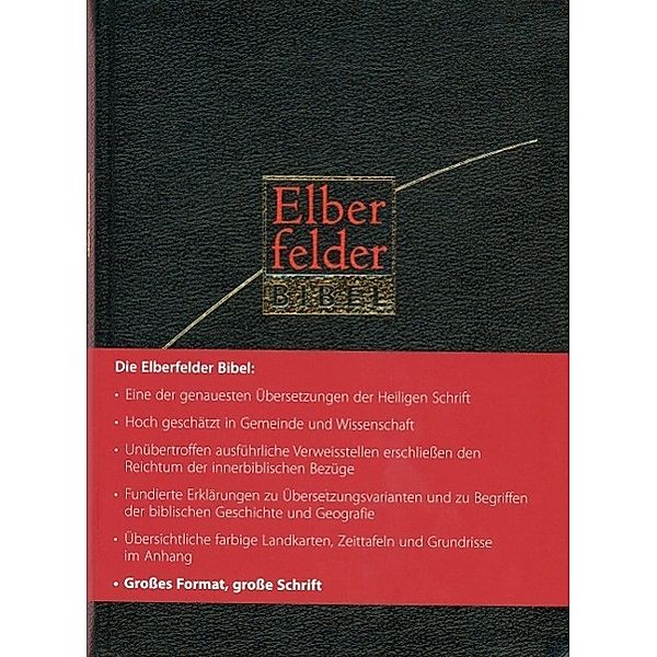 Bibelausgaben: Elberfelder Bibel 2006 - Großausgabe Leder Goldschnitt mit Griffregister