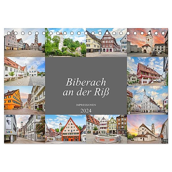 Biberach an der Riss Impressionen (Tischkalender 2024 DIN A5 quer), CALVENDO Monatskalender, Dirk Meutzner