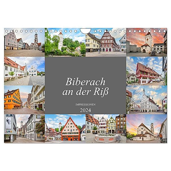 Biberach an der Riß Impressionen (Wandkalender 2024 DIN A4 quer), CALVENDO Monatskalender, Dirk Meutzner