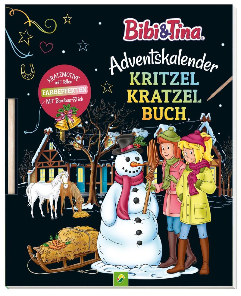 Bibi & Tina Adventskalender Kritzel-Kratzel Buch Buch versandkostenfrei